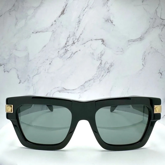 VERSACE Sunglasses New Black Gold Medusa Logo Special Project Dwayne Wade 55 mm - Picture 13 of 16